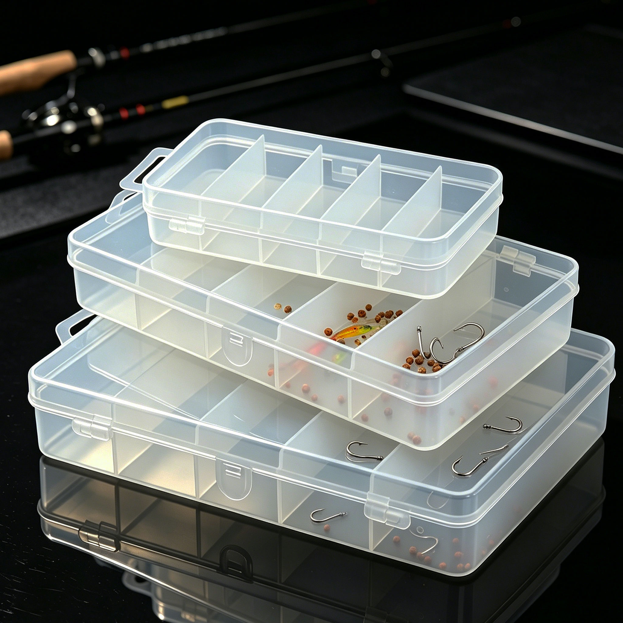 Fishing Hook Box - 1/3 шт. пластиковых коробок для рыболовных