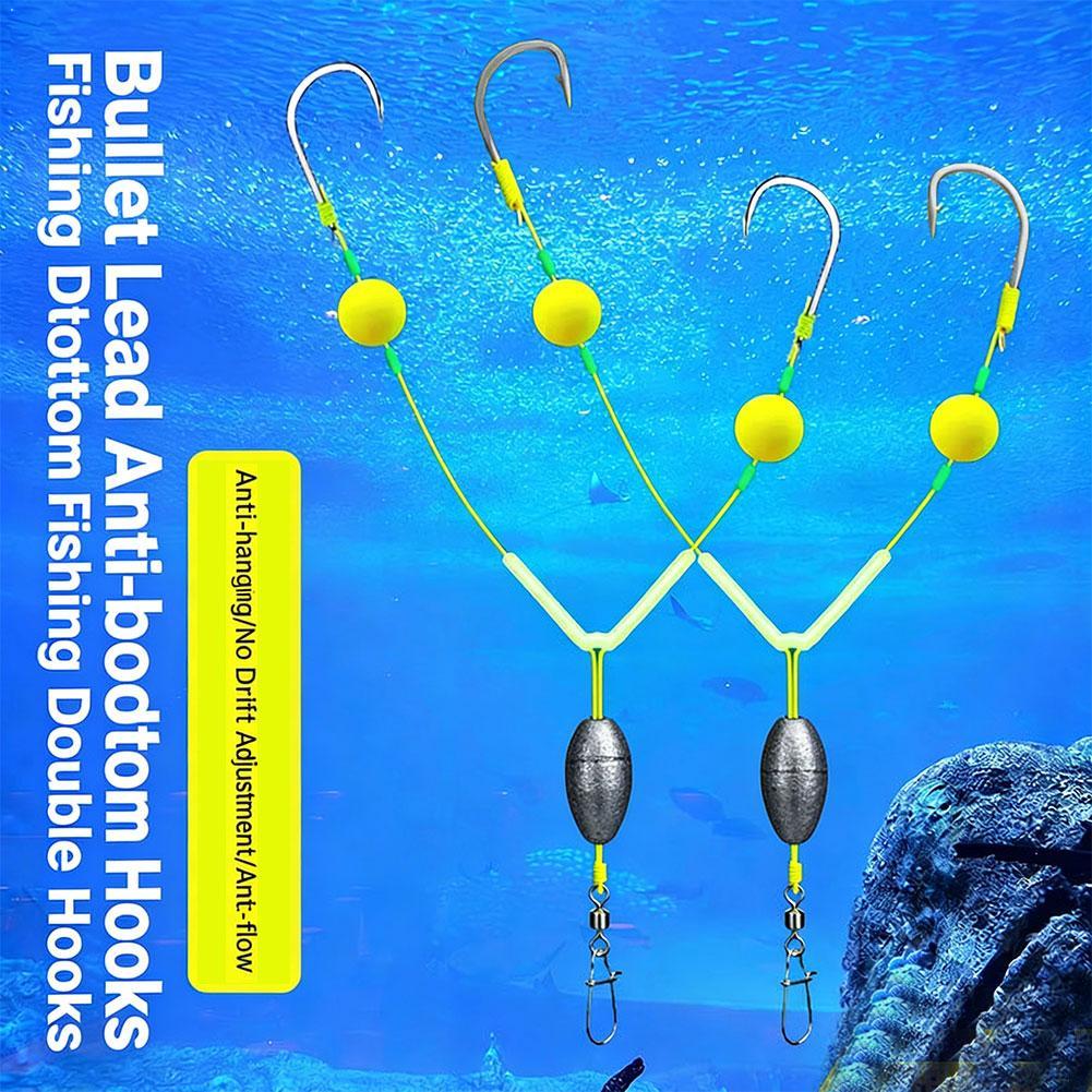 Fishing Hook Weedless - Двойная оснастка Reverse Off-Bottom с двойным