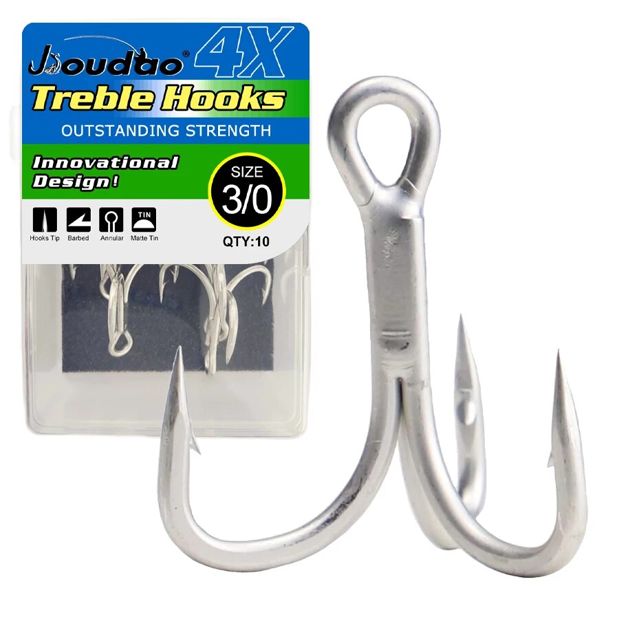 Fishing Hook Barbless - Рыболовные тройные крючки из высокоуглеродистой стали