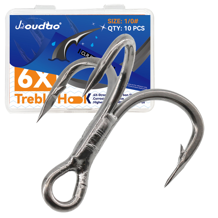 Fishing Hook Barbless - 6X рыболовный тройной крючок, 10 шт.,