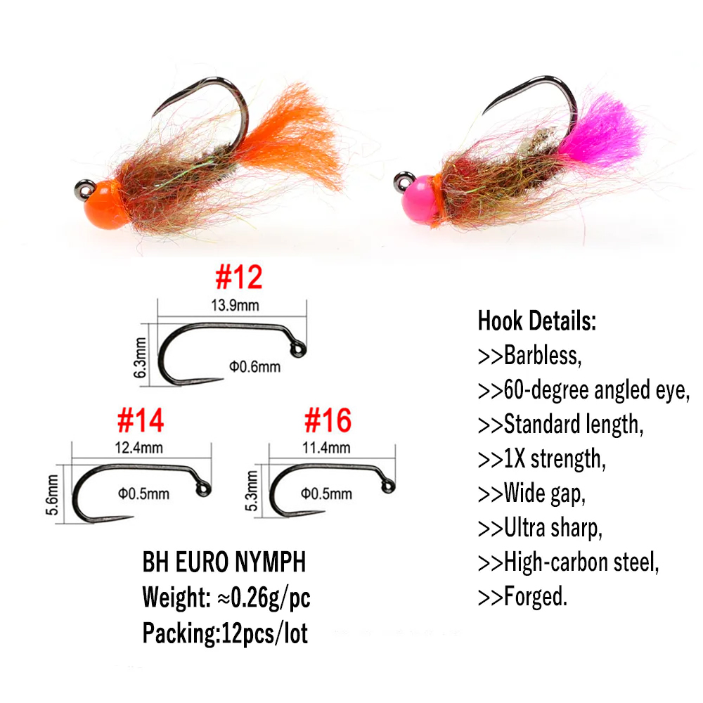 Wifreo 12 шт. Вольфрамовая бус – обзор и цена Fishing Hook Barbless