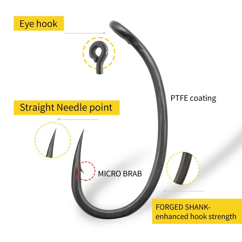 10 шт., крючок для ловли карпа – обзор и цена Fishing Hook Barbless