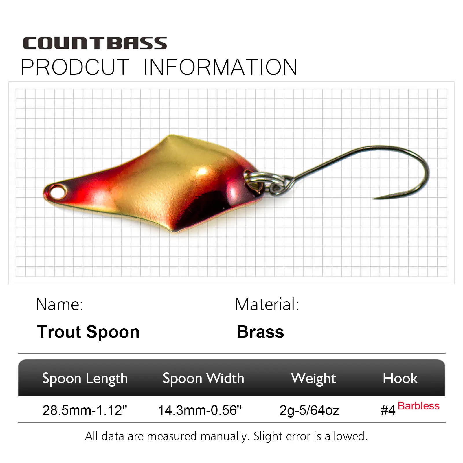 COUNTBASS 5/64 унций 2 г литей – обзор и цена Fishing Hook Barbless