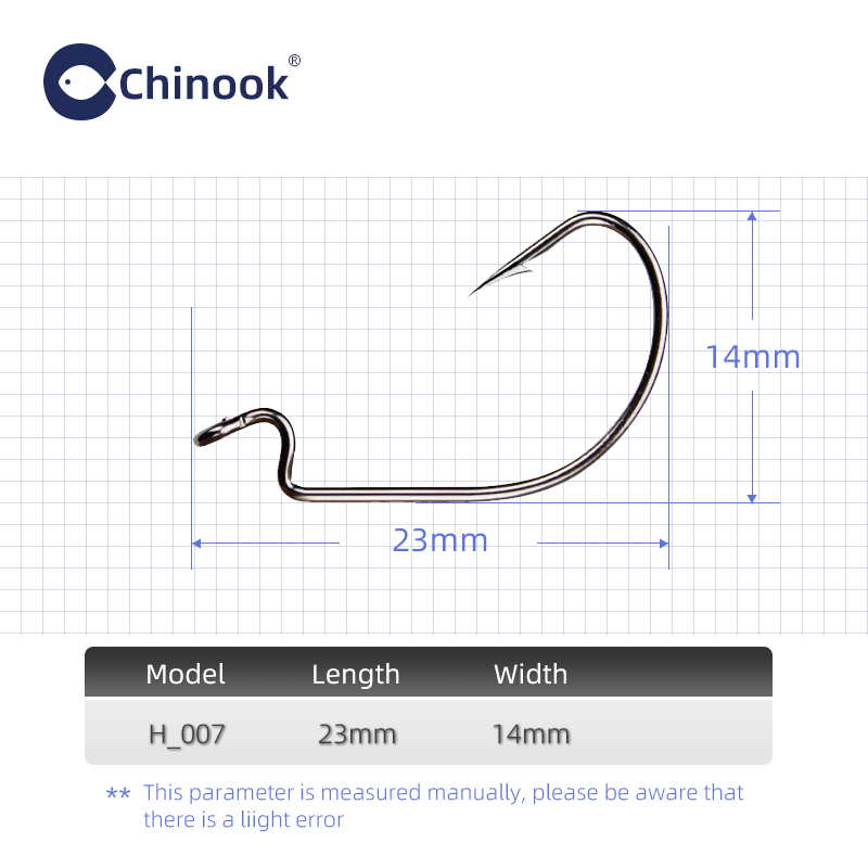 Chinook 20 шт., широкий червяч – обзор и цена Fishing Hook Barbless
