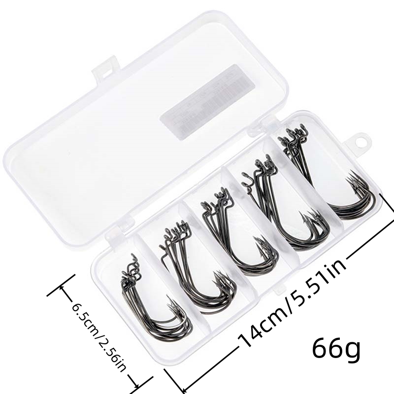 50 шт./упак. Рыболовные крючки – обзор и цена Fishing Hook Box